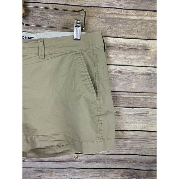 Old Navy Womens 12 Khaki Shorts Flat Front Chinos - Picture 2 of 10